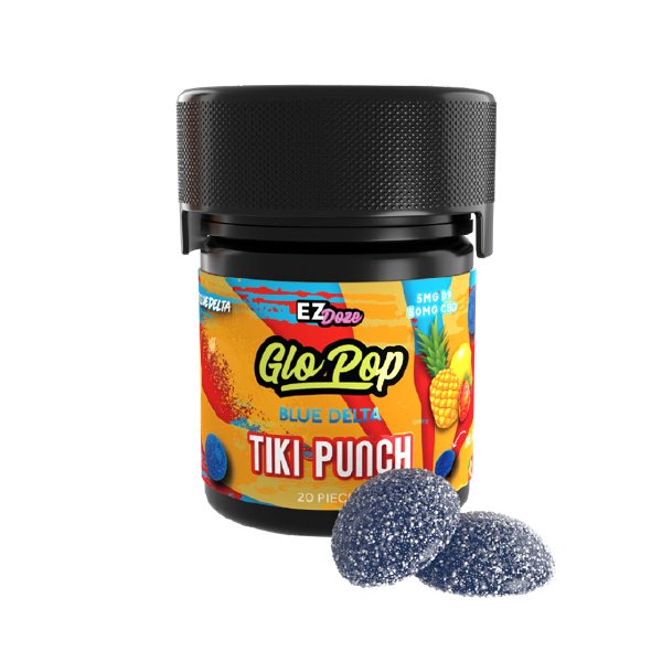 Tiki Punch Blue Delta 20ct Glo Pop Gummies