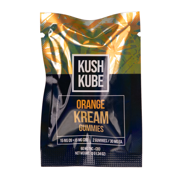 Orange Kream 2ct Kush Kube Gummies