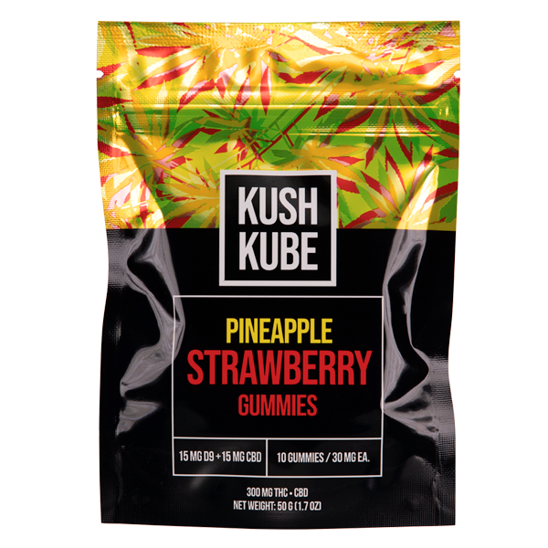 Pineapple Strawberry 10ct Kush Kube Gummies