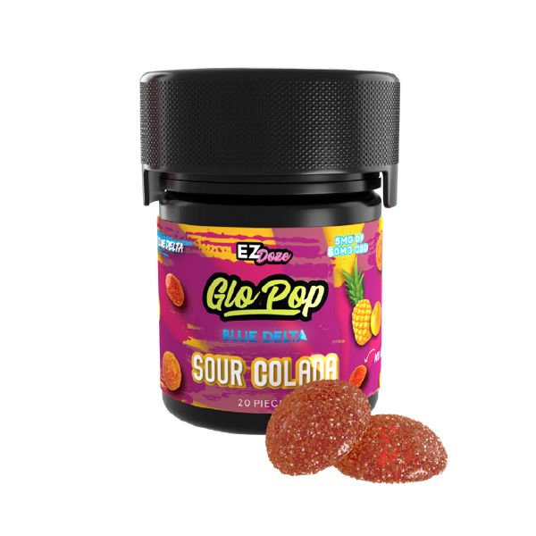 Sour Colada Blue Delta 20ct Glo Pop Gummies