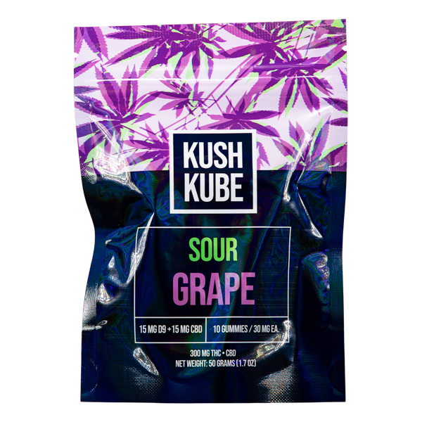 Sour Grape 10ct Kush Kube Gummies