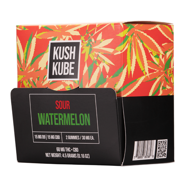 Sour Watermelon 2ct Kush Kube Gummies