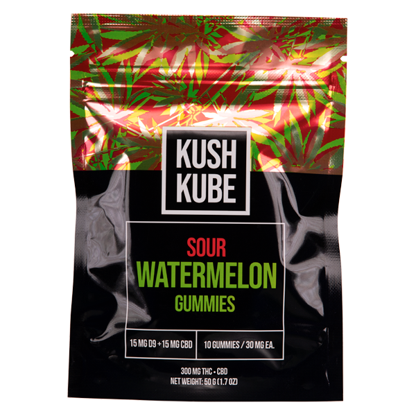 Sour Watermelon 10ct Kush Kube Gummies