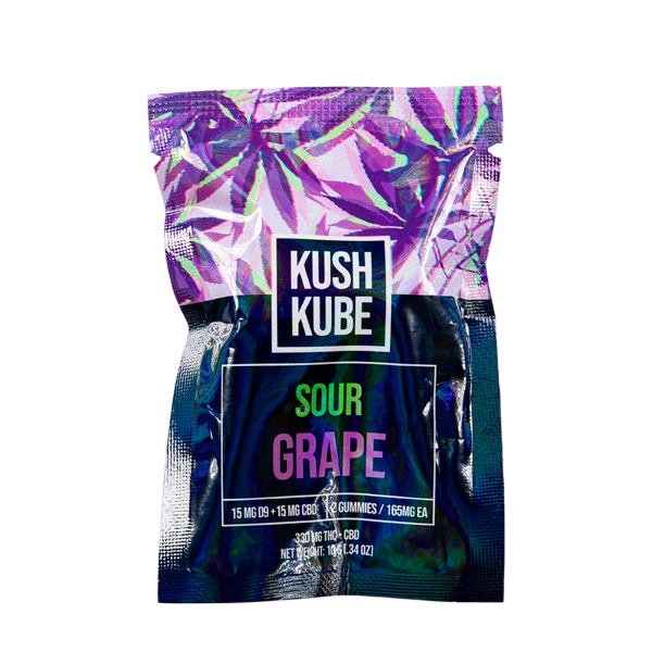 Sour Grape 2ct Kush Kube Gummies