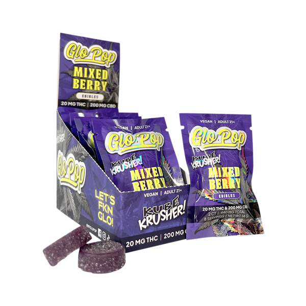 Mixed Berry GLO POP Kube Krusher Gummies