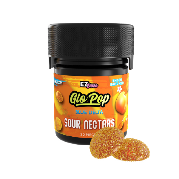 Sour Nectars Blue Delta 20ct Glo Pop Gummies