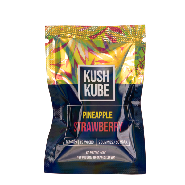 Pineapple Strawberry 2ct Kush Kube Gummies