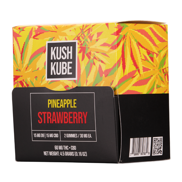 Pineapple Strawberry 2ct Kush Kube Gummies