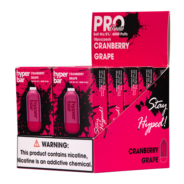 Cranberry Grape Hyper Bar Pro 6000