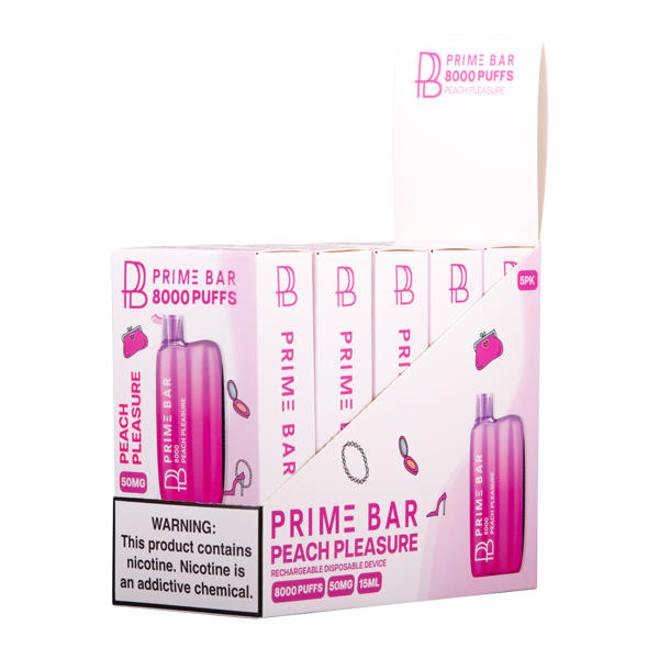 Peach Pleasure Prime Bar 8000