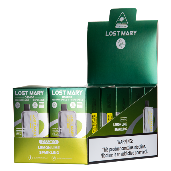 Lemon Lime Sparkling Lost Mary OS5000 Luster